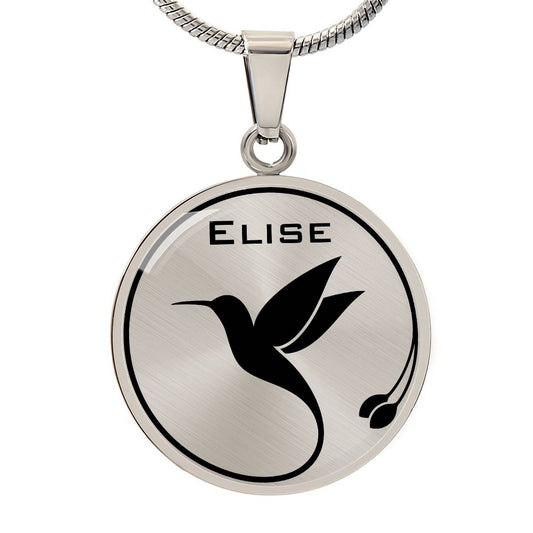 Personalized Mocking Jaybird Necklace Circular