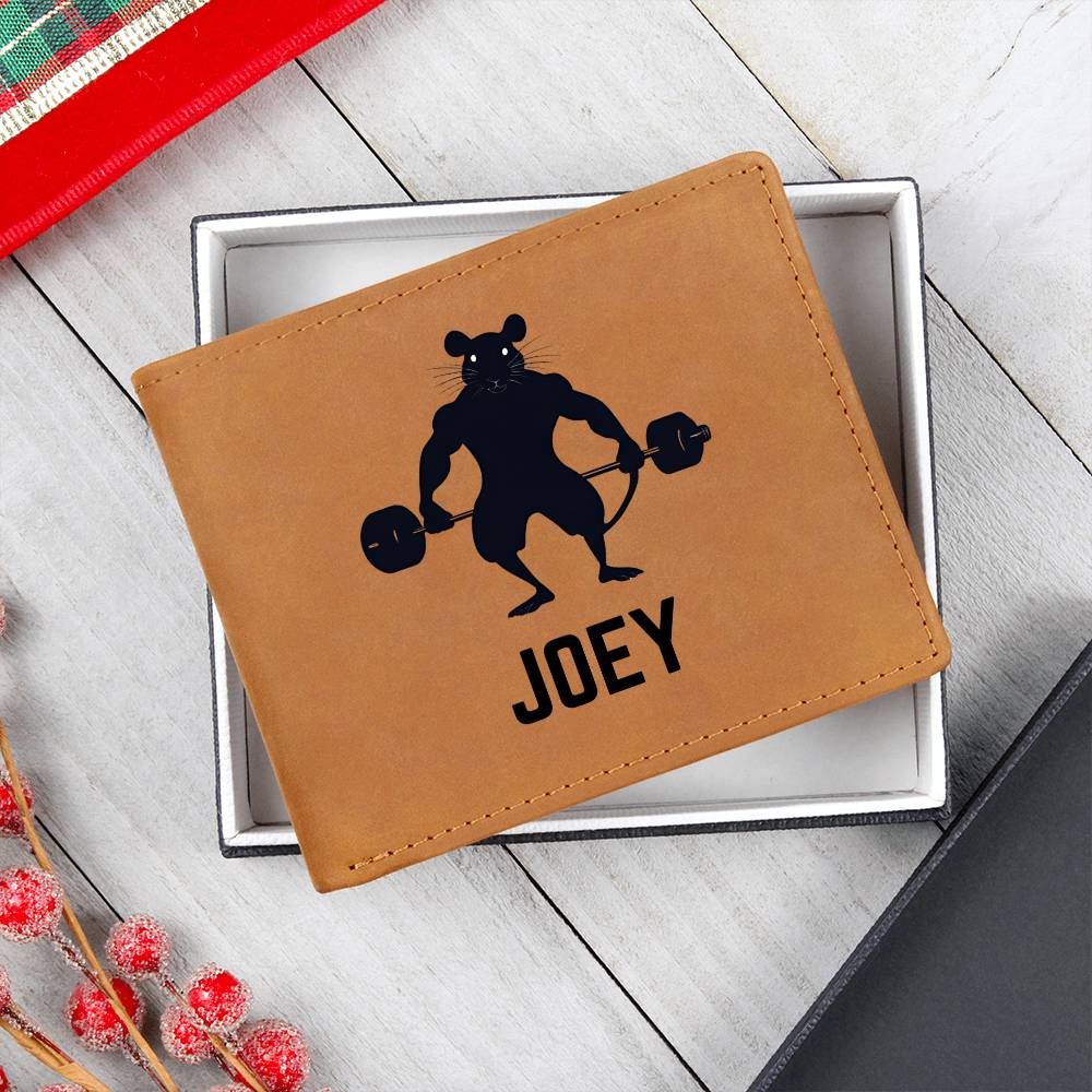 Personalized Gym Rat Wallet For Bodybuilders