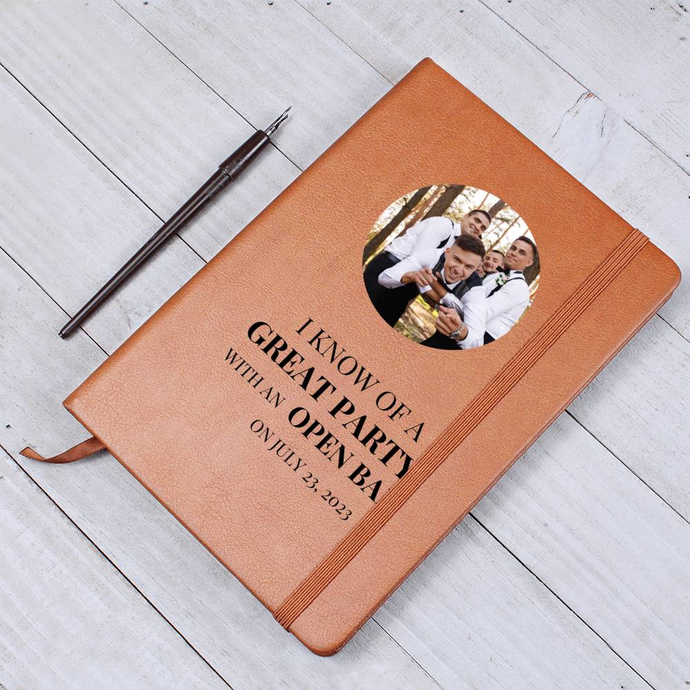 Groomsman Proposal Or Thank You, Personalized Vegan Leather Journal, Available In Bundles With Discount