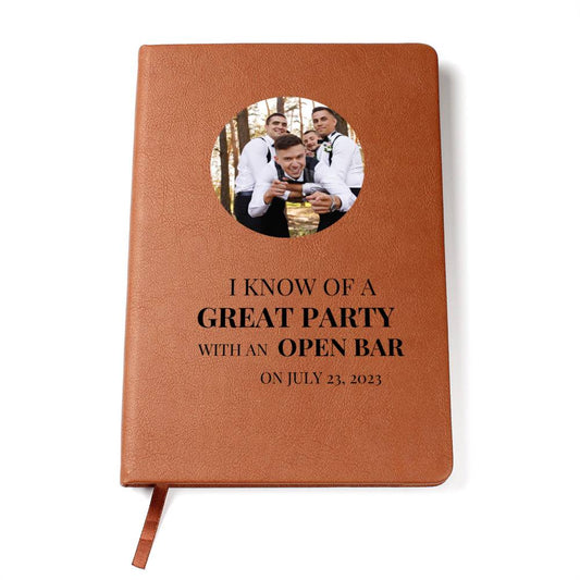 Groomsman Proposal Or Thank You, Personalized Vegan Leather Journal, Available In Bundles With Discount