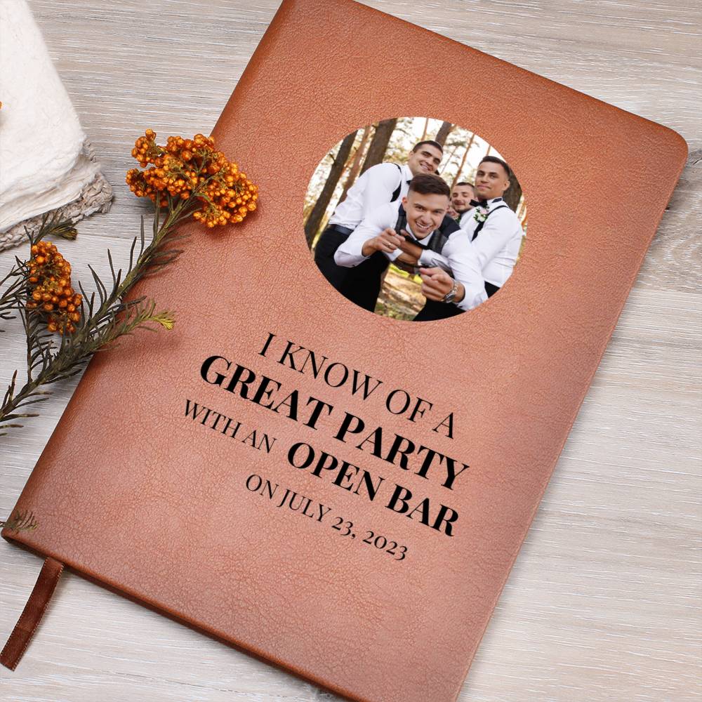 Groomsman Proposal Or Thank You, Personalized Vegan Leather Journal, Available In Bundles With Discount