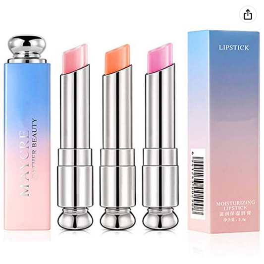 Set of 3 Color Changing Anime Toned Lipsticks