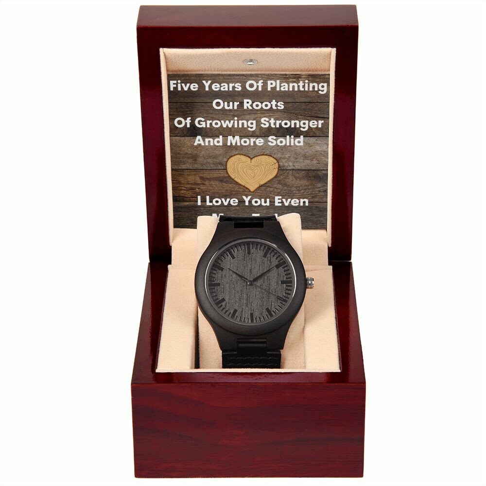 Wooden Watch, 5 Year Anniversary Gift For Him, 5th Anniversary Gift, Wood Anniversary Gift for Him