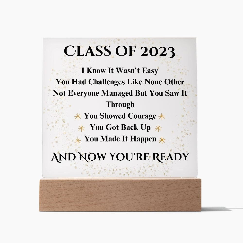 Acrylic Graduation Plaque, Gift For Graduation College, High School, Law School, PHD, Pharmacy, Nursing School, Encouragement Gift For Women