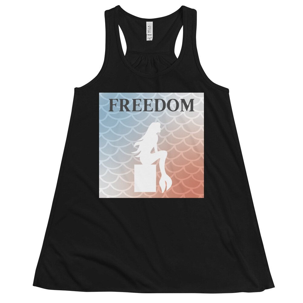 3 Colors Available, Mermaid Top, 4th Of July Flowy Tank Top, Freedom, Independence Day