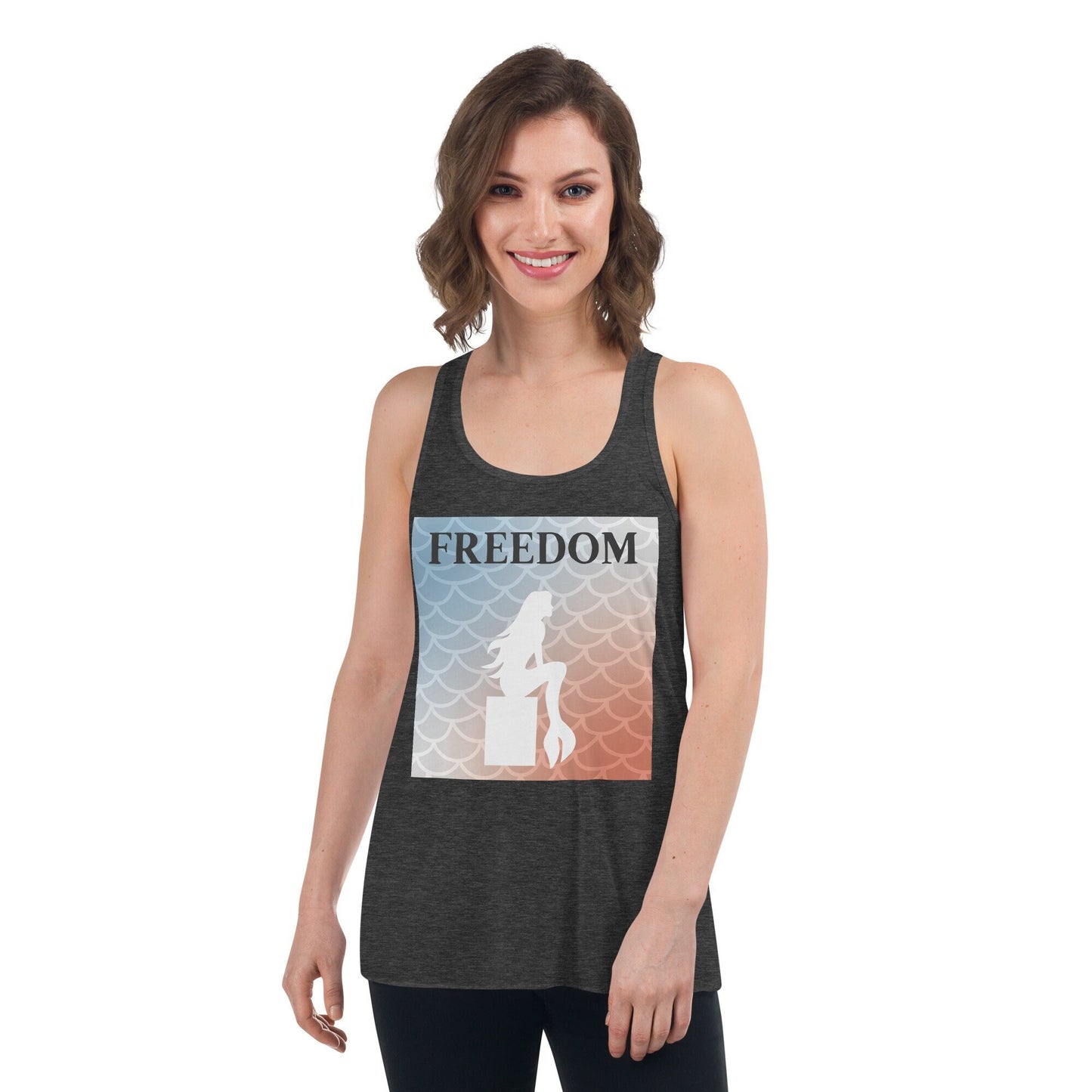 3 Colors Available, Mermaid Top, 4th Of July Flowy Tank Top, Freedom, Independence Day