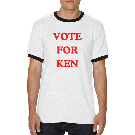 Unisex Ringer T-shirt, Vote For Ken