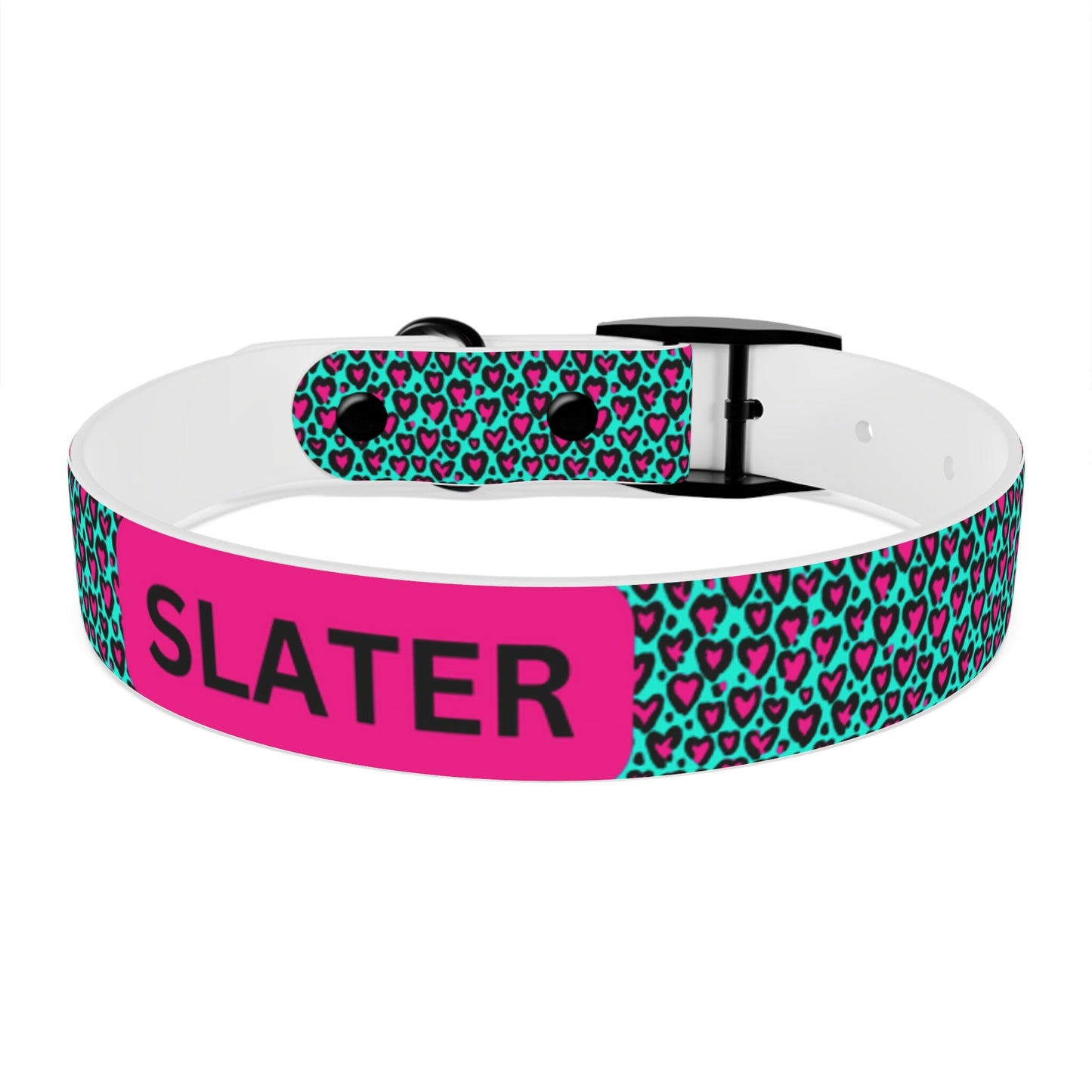 90's Vibes Personalized Dog Collar, Hypoallergenic, Waterproof, 4 Types Of Hardware Finishes Available, Sizes XS-XL