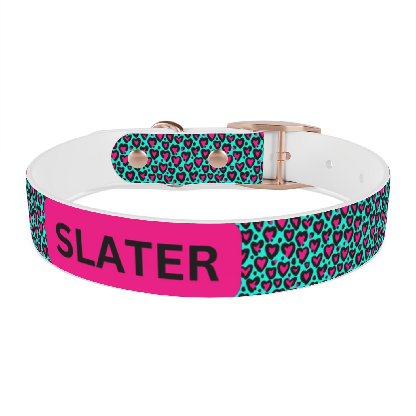 90's Vibes Personalized Dog Collar, Hypoallergenic, Waterproof, 4 Types Of Hardware Finishes Available, Sizes XS-XL