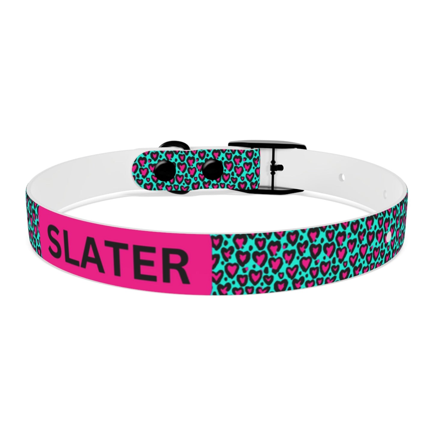 90's Vibes Personalized Dog Collar, Hypoallergenic, Waterproof, 4 Types Of Hardware Finishes Available, Sizes XS-XL