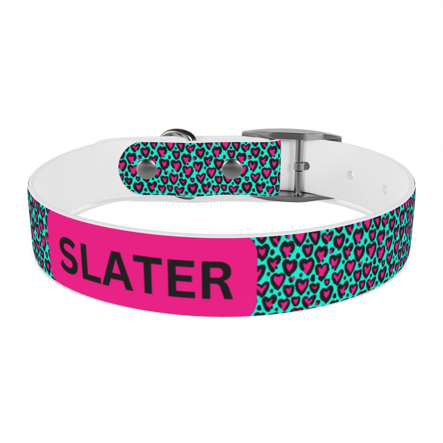 90's Vibes Personalized Dog Collar, Hypoallergenic, Waterproof, 4 Types Of Hardware Finishes Available, Sizes XS-XL