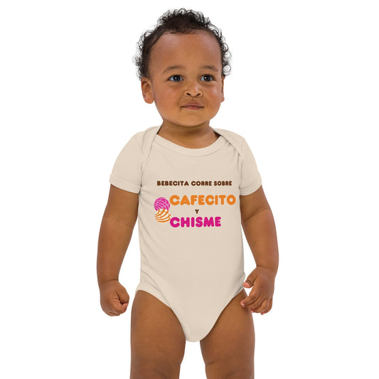 3 Colors Available, Organic Cotton, Nickel Free Snaps, Cafecito Y Chisme Eco Friendly Concha Onesie